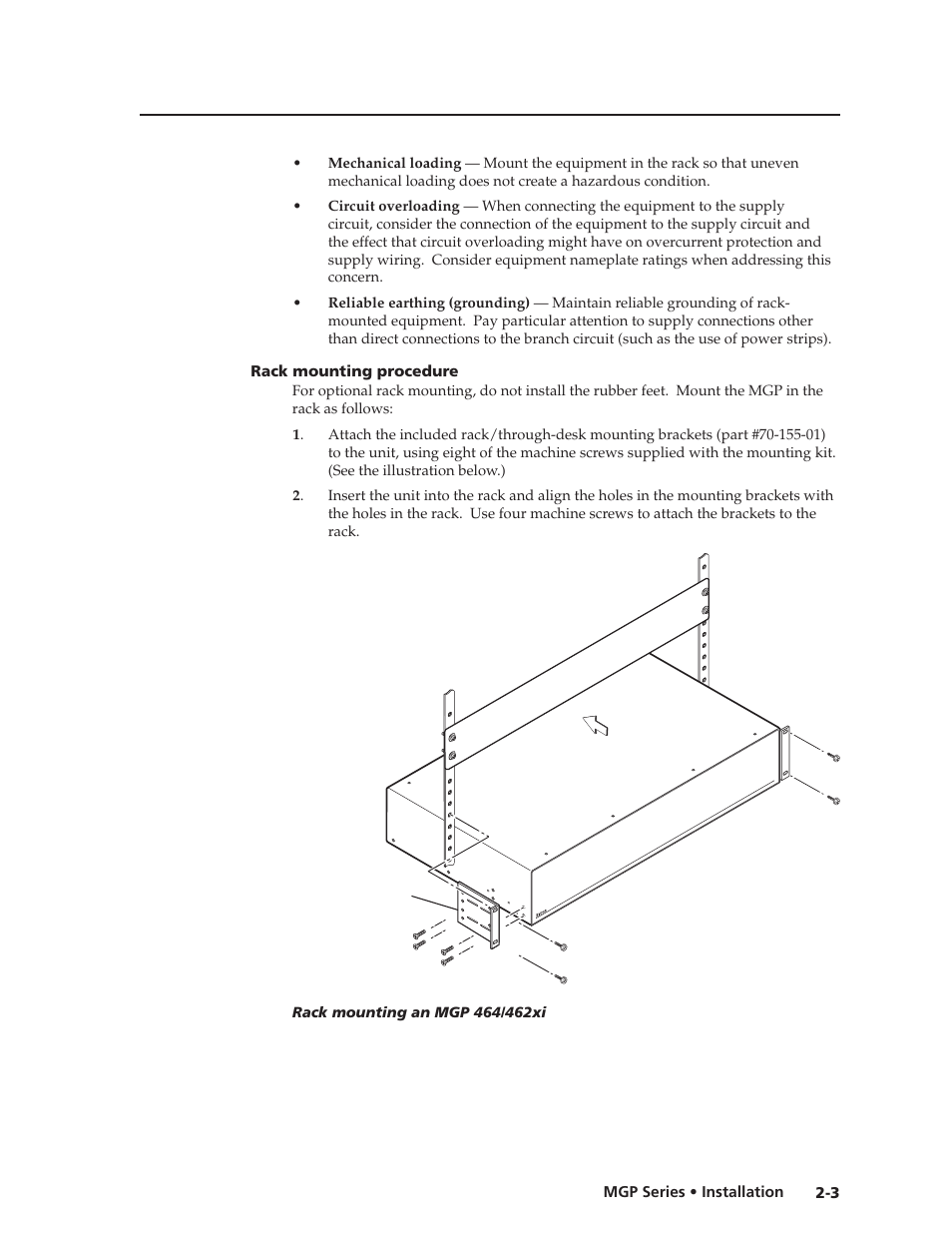 Rack mounting procedure, Rack mounting procedure -3, Preliminar y | Extron Electronics MGP 462xi Series User Manual | Page 17 / 146