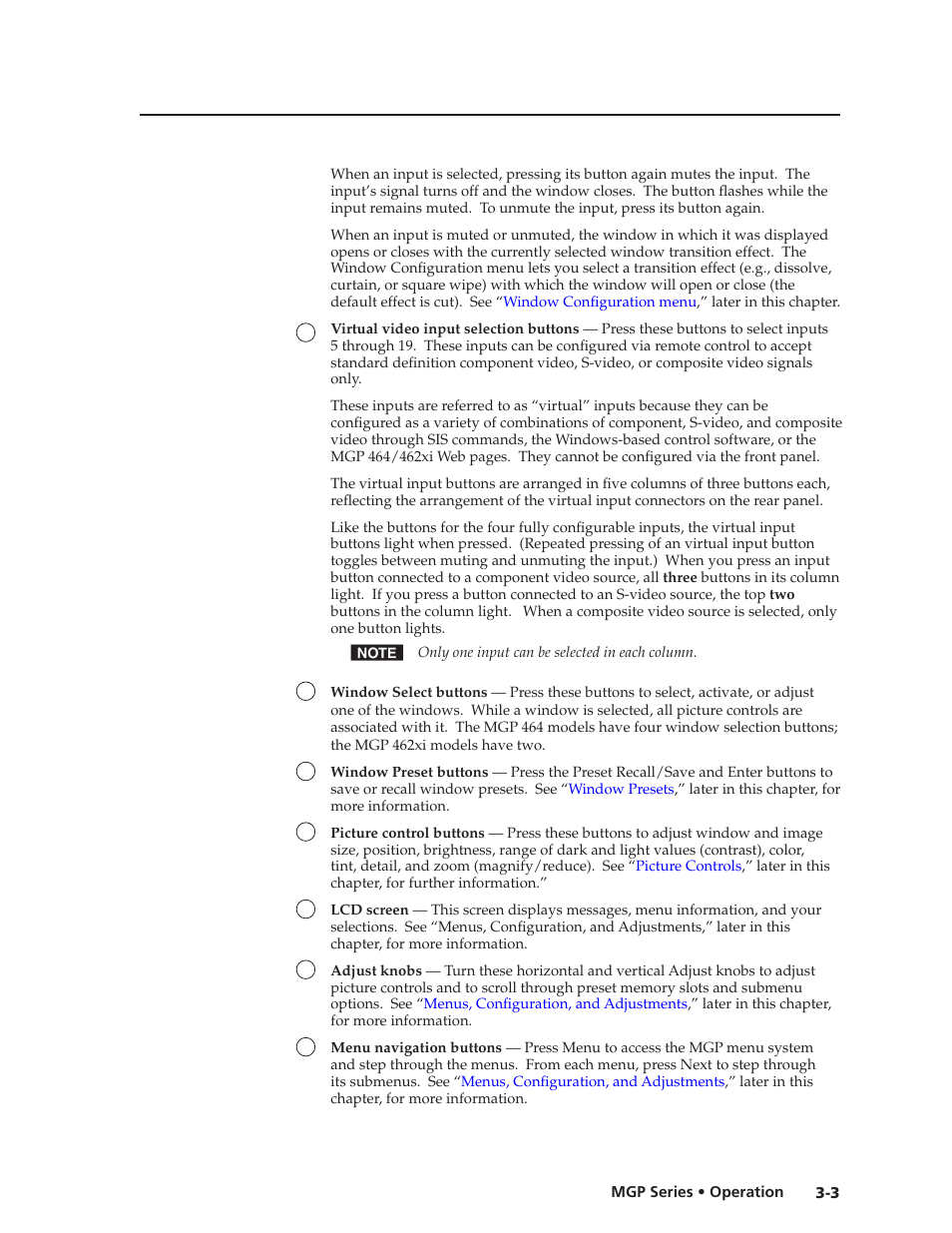 Preliminar y | Extron Electronics MGP 462xi Series User Manual | Page 25 / 146
