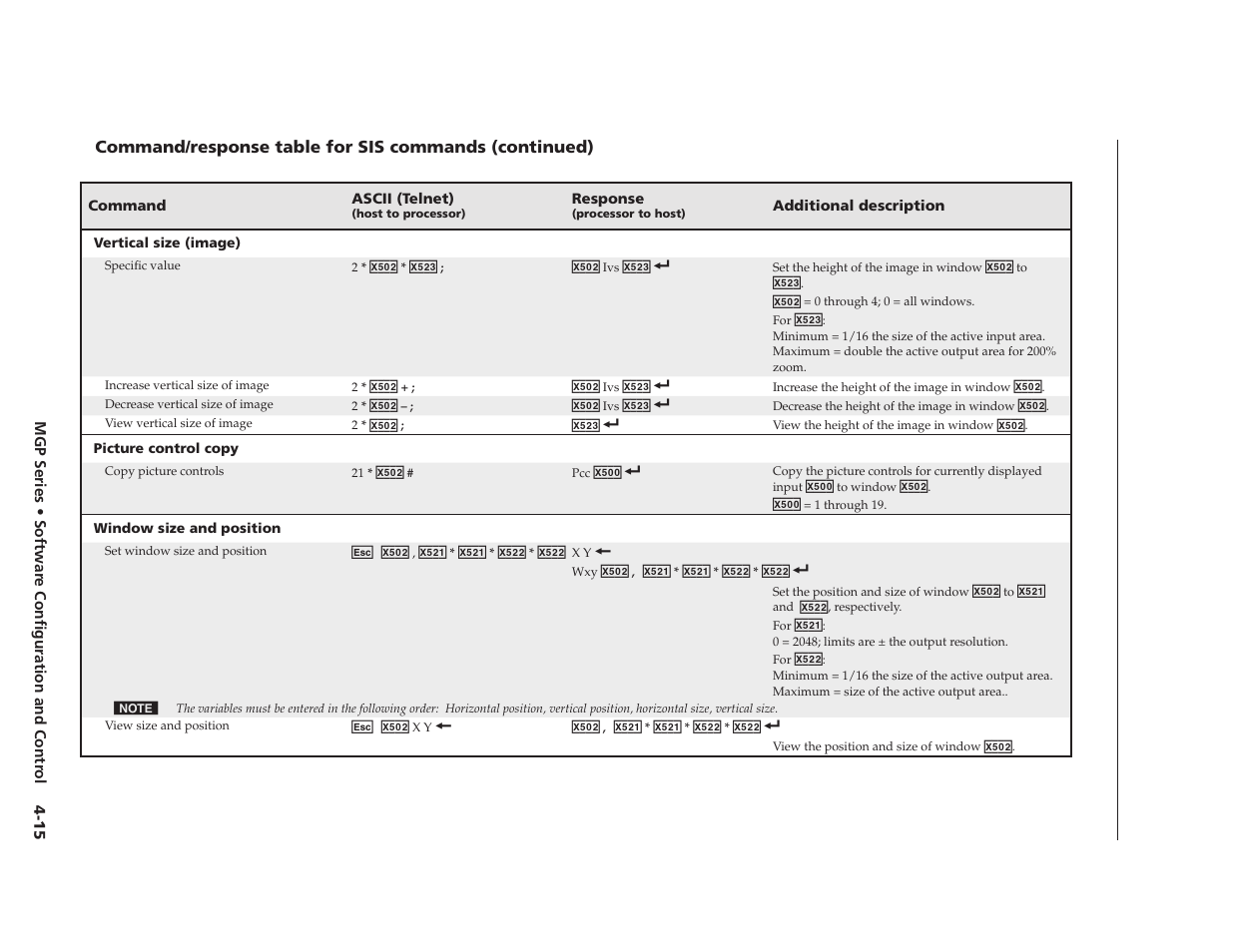 Preliminary | Extron Electronics MGP 462xi Series User Manual | Page 67 / 146