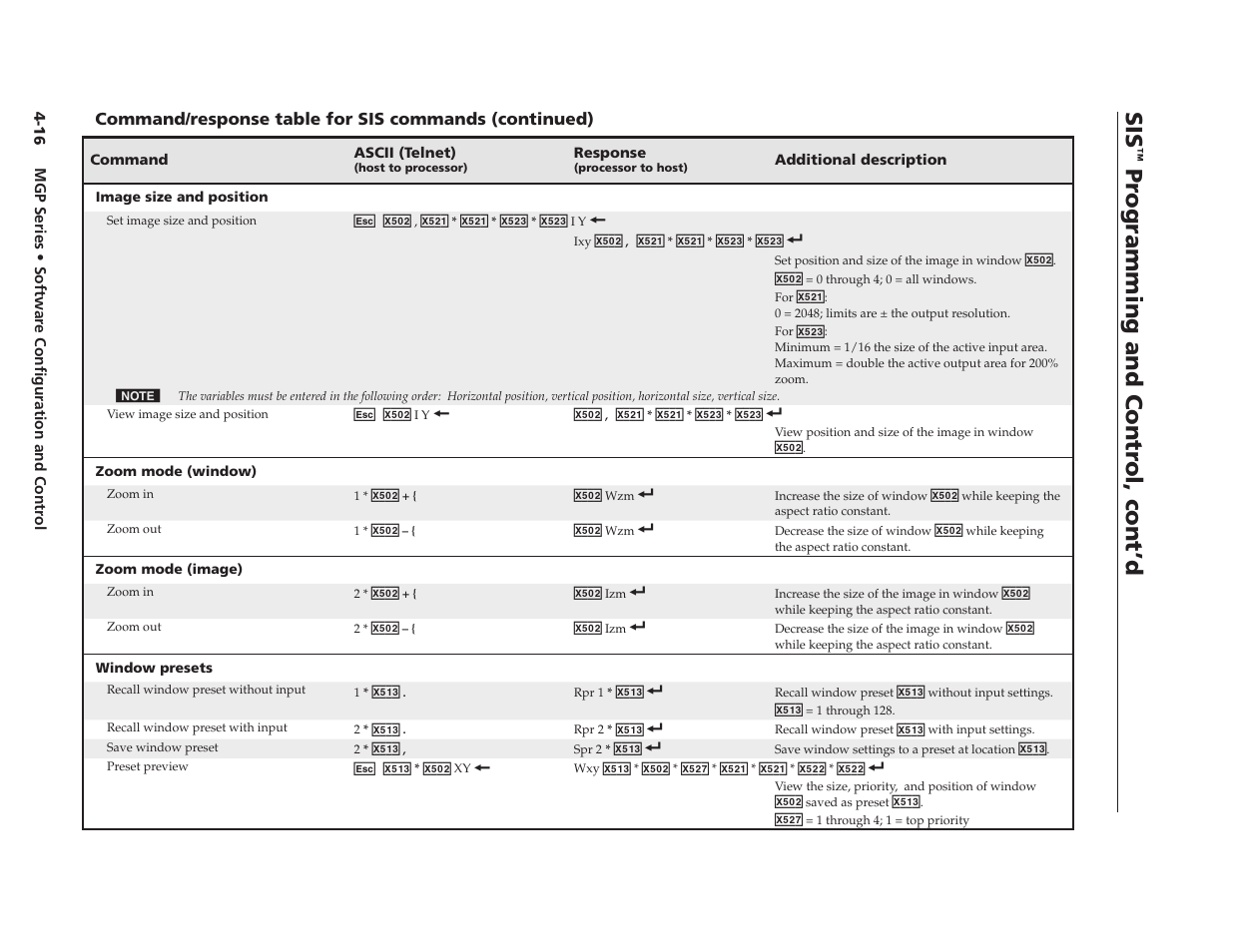 Preliminary, Pr ogramming and contr ol, cont’d | Extron Electronics MGP 462xi Series User Manual | Page 68 / 146