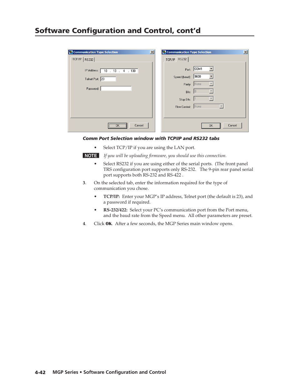 Preliminar y, Software configuration and control, cont’d | Extron Electronics MGP 462xi Series User Manual | Page 94 / 146