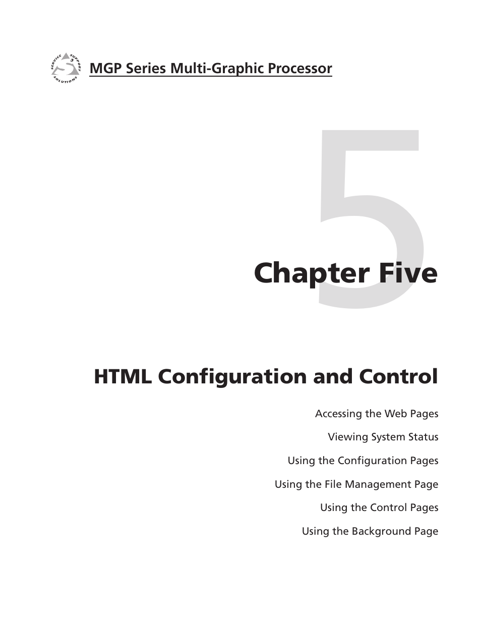 Chapter five, Html configuration and control, For ethernet, see chapter 5 | Ogram. see chapter 5, Html, Configuration and control, For information on using the w, Configuration and control," to configur | Extron Electronics MGP 462xi Series User Manual | Page 97 / 146