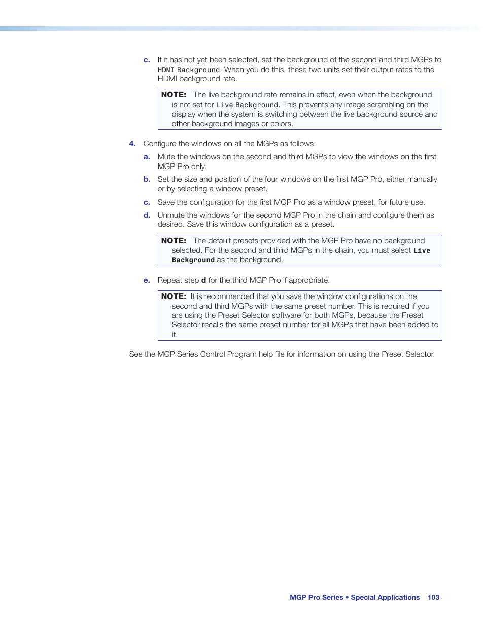 Extron Electronics MGP Pro Series User Guide User Manual | Page 109 / 123