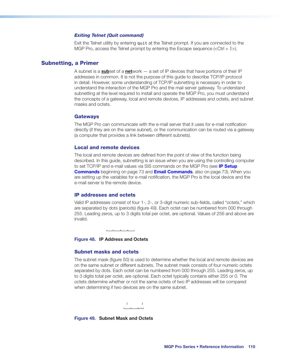 Subnetting, a primer | Extron Electronics MGP Pro Series User Guide User Manual | Page 116 / 123