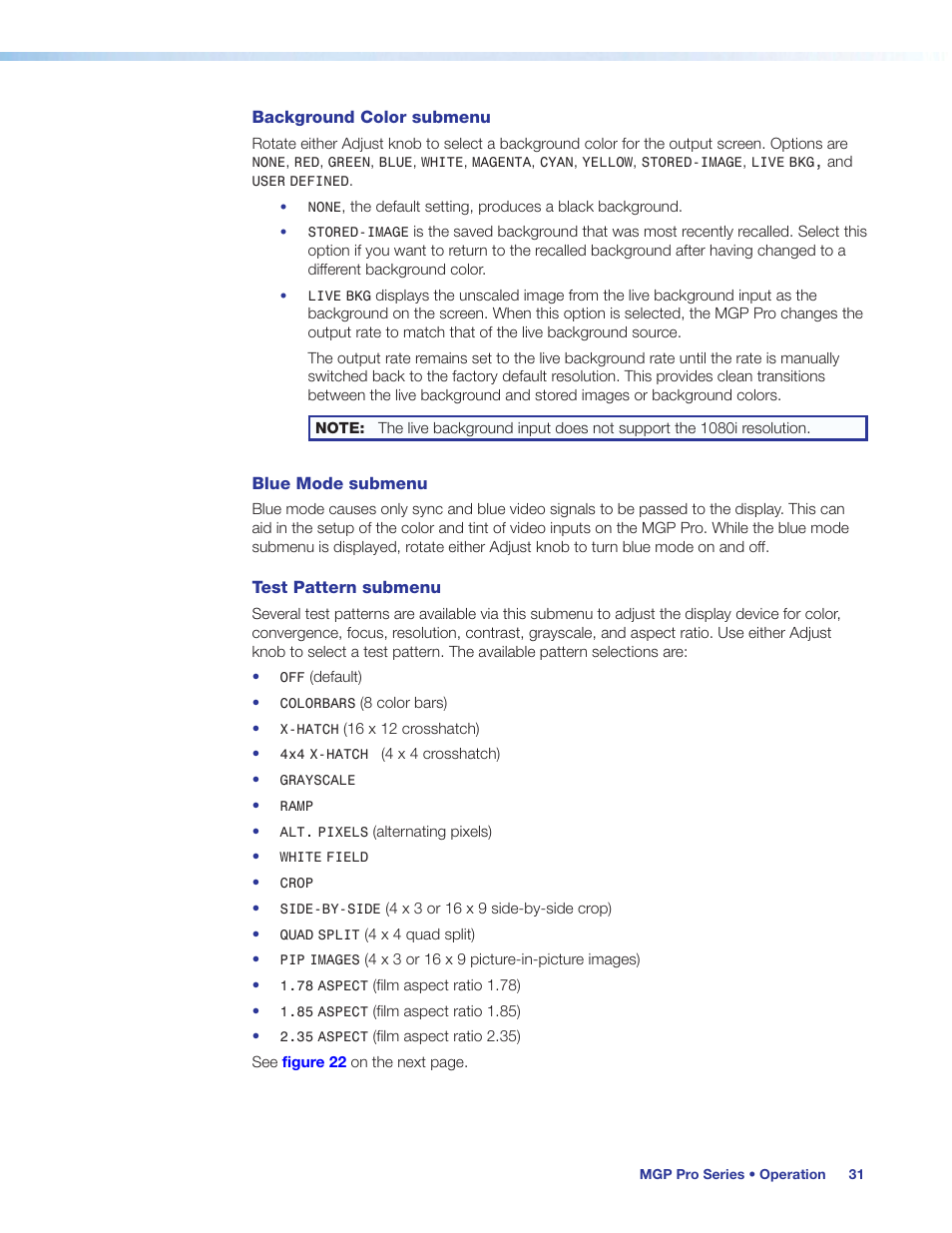 Extron Electronics MGP Pro Series User Guide User Manual | Page 37 / 123