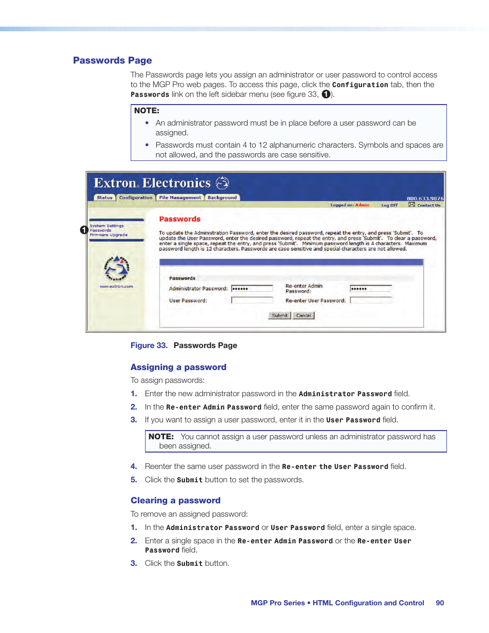 Extron Electronics MGP Pro Series User Guide User Manual | Page 96 / 123