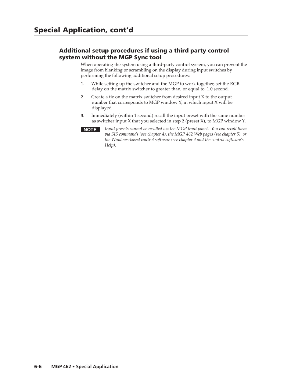Special application, cont’d | Extron Electronics MGP 462D User Manual | Page 110 / 130