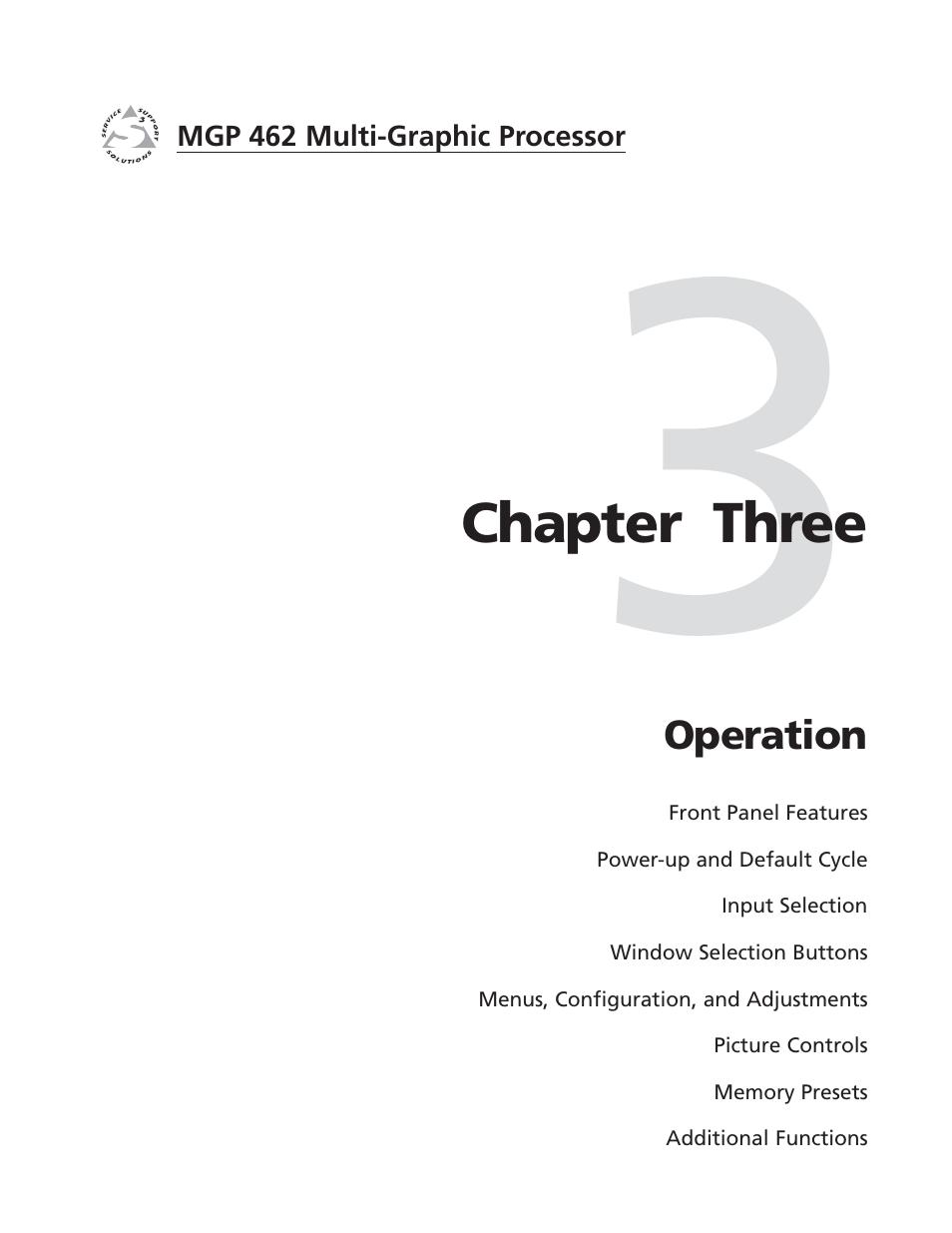 Ch. 3: operation | Extron Electronics MGP 462D User Manual | Page 23 / 130