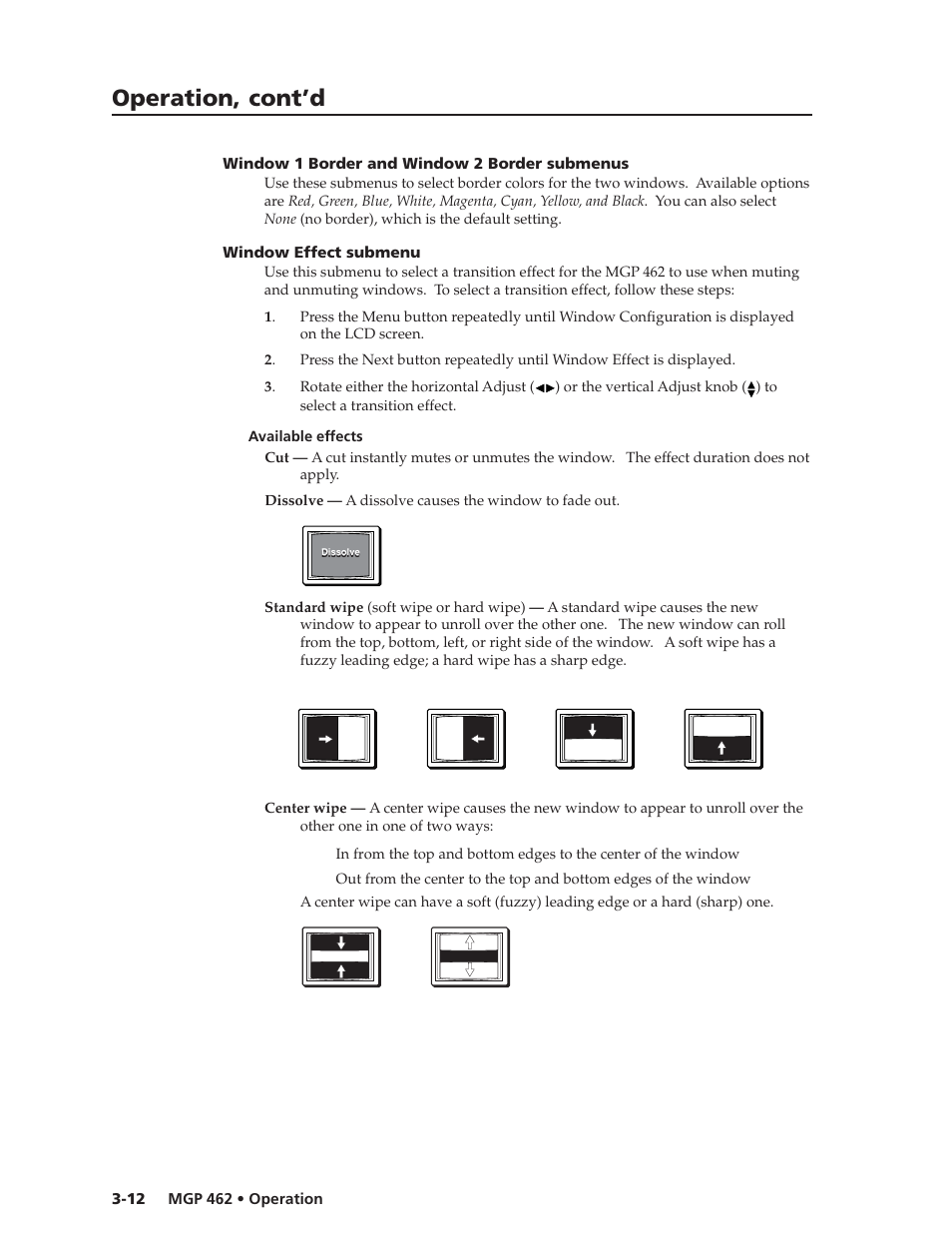 Operation, cont’d | Extron Electronics MGP 462D User Manual | Page 34 / 130