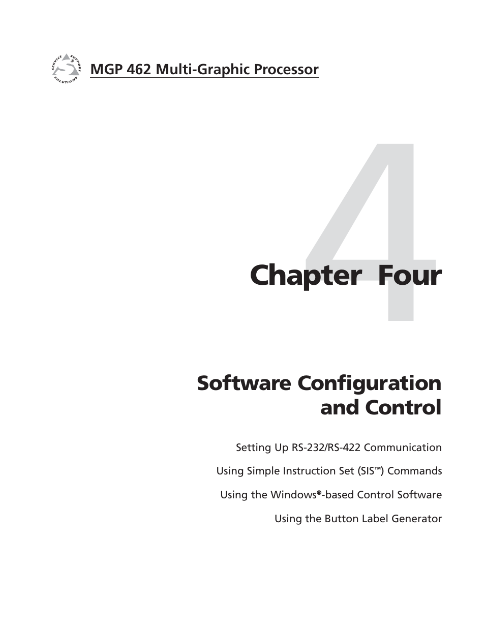 Ch. 4: software config. and control | Extron Electronics MGP 462D User Manual | Page 49 / 130