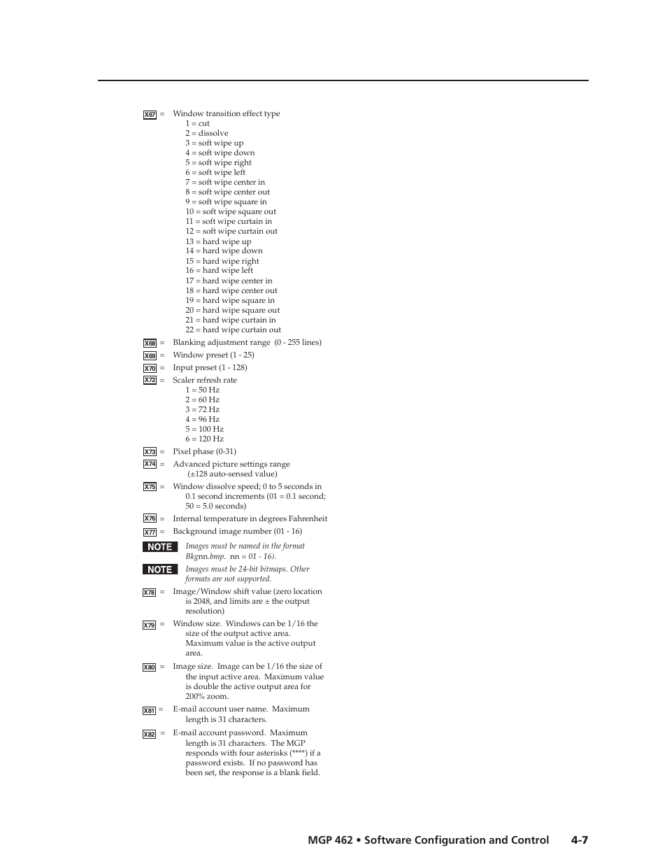 7 mgp 462 • software configuration and control | Extron Electronics MGP 462D User Manual | Page 55 / 130