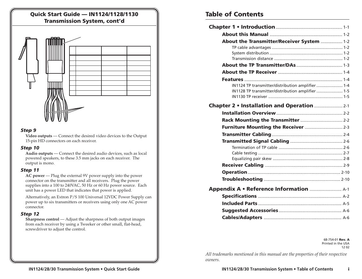 Extron Electronics IN1130 User’s Manual User Manual | Page 4 / 17