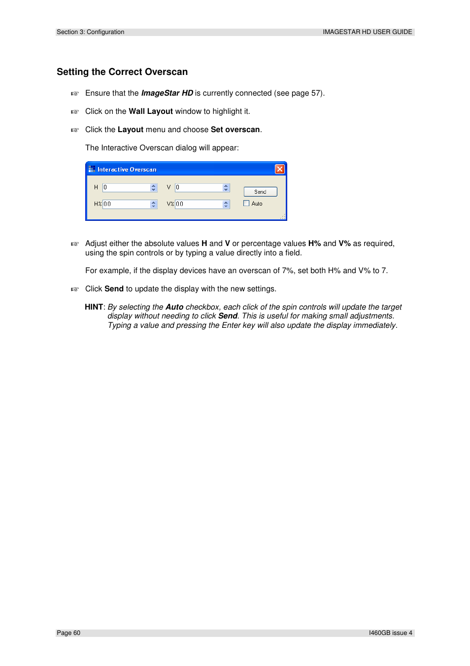 Setting the correct overscan | Extron Electronics ImageStar HD User Manual | Page 60 / 90