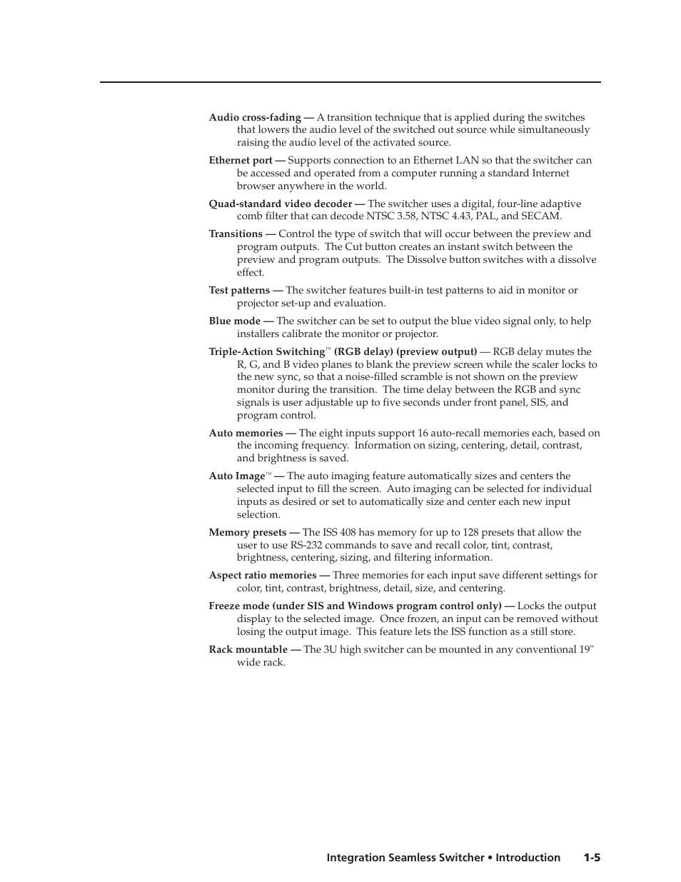 Extron Electronics ISS 108 User Manual | Page 13 / 104