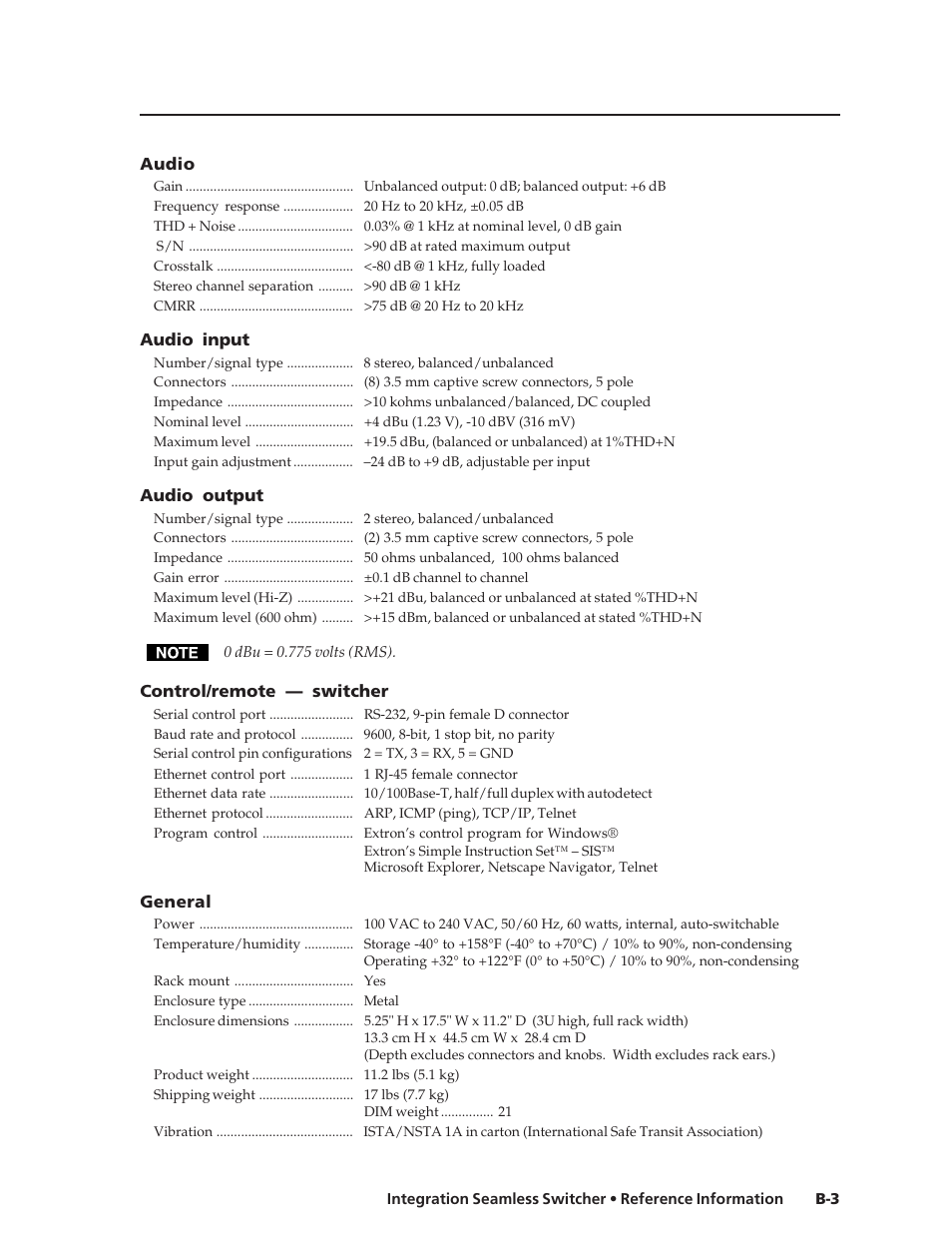 Extron Electronics ISS 108 User Manual | Page 97 / 104