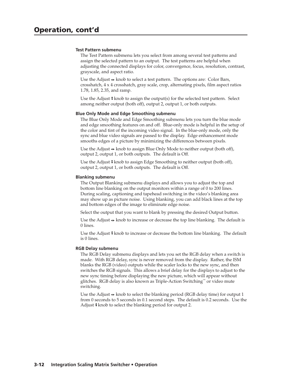 Operation, cont’d | Extron Electronics ISM 182 User Manual | Page 34 / 96