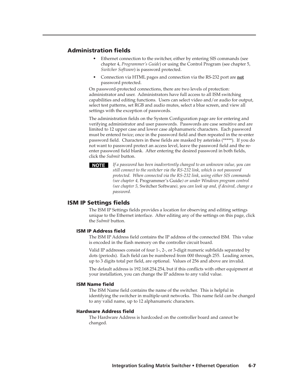 Extron Electronics ISM 182 User Manual | Page 73 / 96