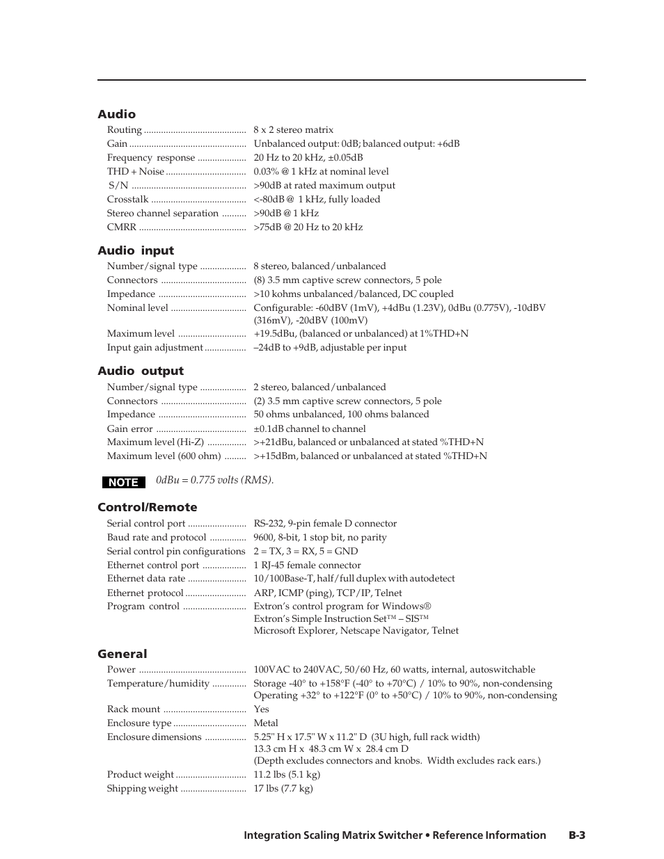 Extron Electronics ISM 182 User Manual | Page 87 / 96