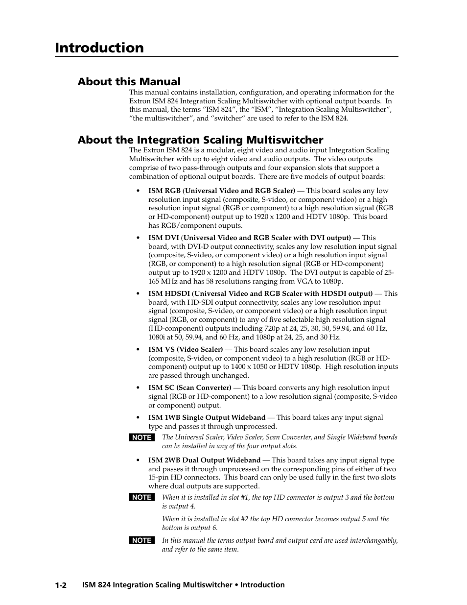 About this manual, About the integration scaling multiswitcher, About this manual | About the integration scaling multiswitcher, Introduction | Extron Electronics ISM 824 User Manual | Page 16 / 180