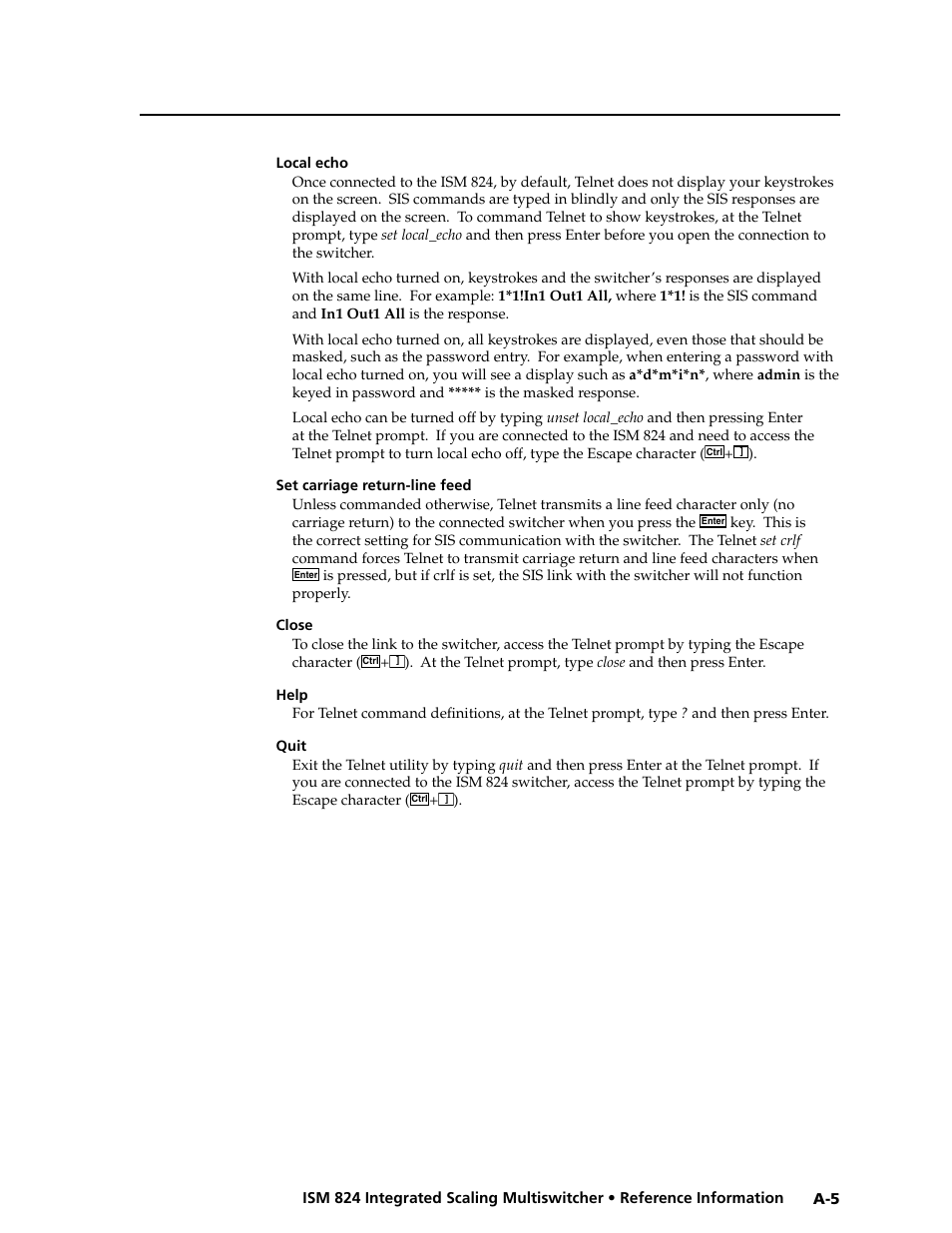 Extron Electronics ISM 824 User Manual | Page 169 / 180