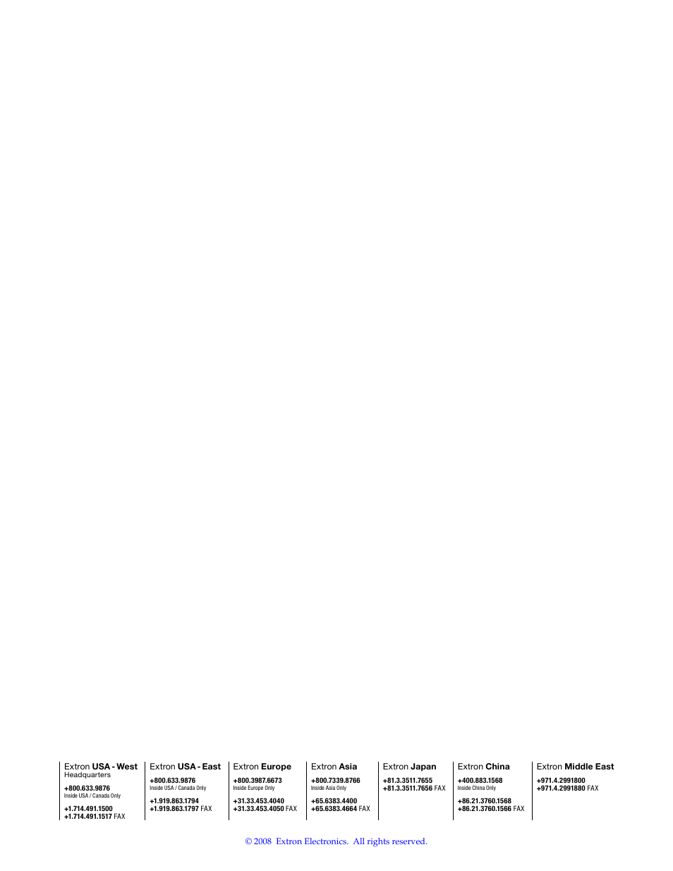 Extron Electronics ISM 824 User Manual | Page 180 / 180