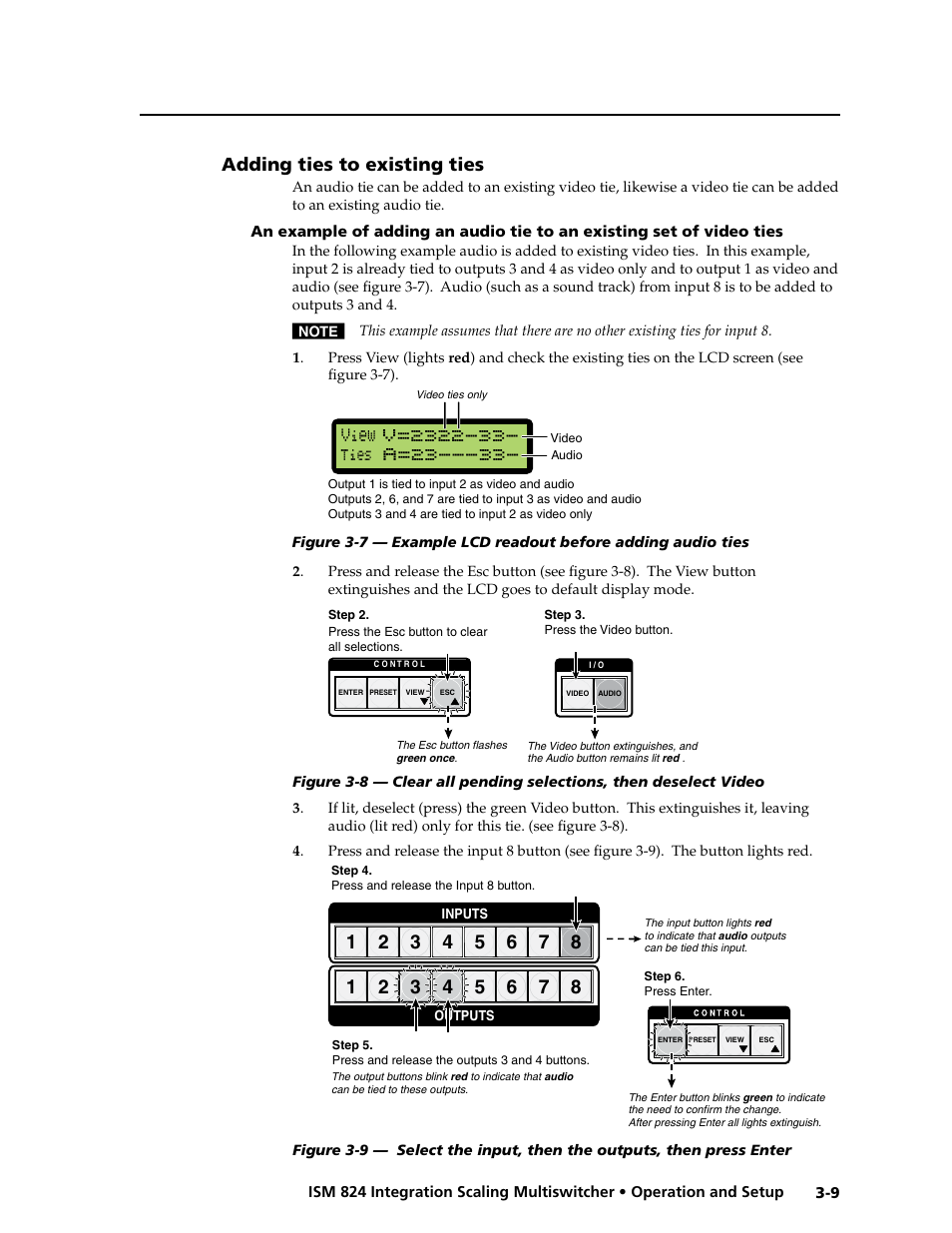 Adding ties to existing ties, Adding ties to existing ties, Iew ti | Extron Electronics ISM 824 User Manual | Page 41 / 180