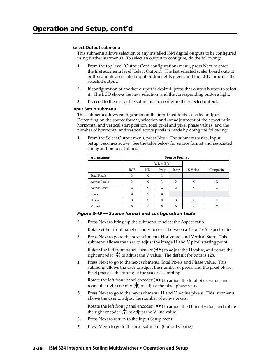 Operation and setup, cont’d | Extron Electronics ISM 824 User Manual | Page 70 / 180