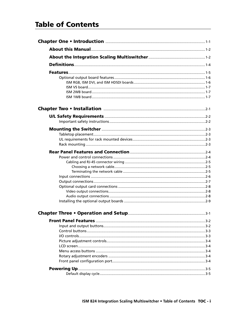 Extron Electronics ISM 824 User Manual | Page 9 / 180
