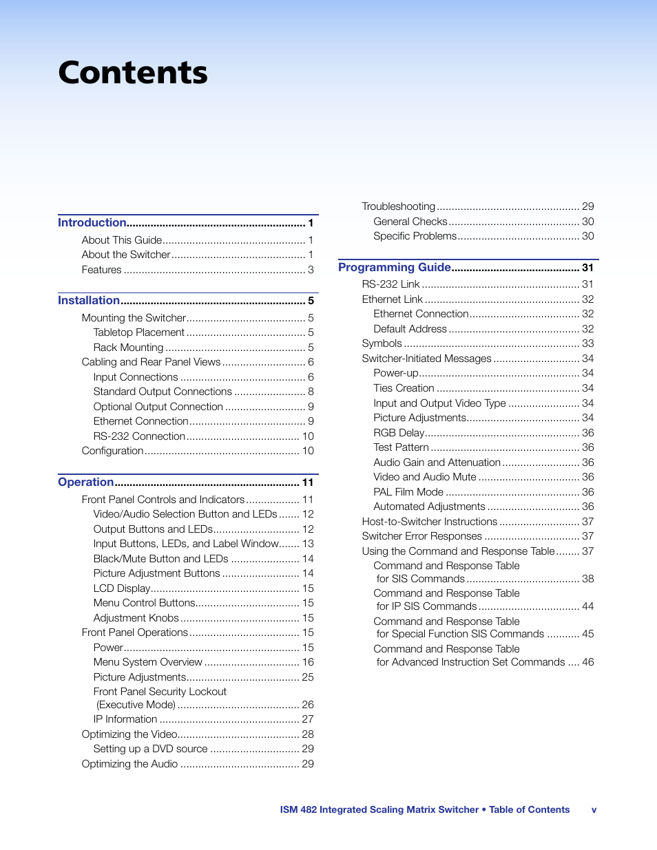 Extron Electronics ISM 482 User Manual | Page 5 / 82
