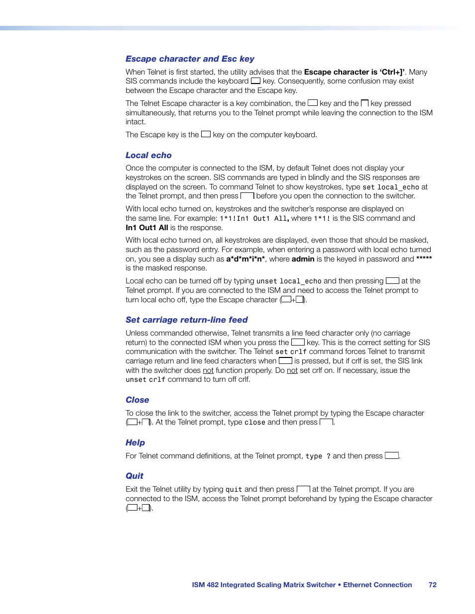 Extron Electronics ISM 482 User Manual | Page 78 / 82