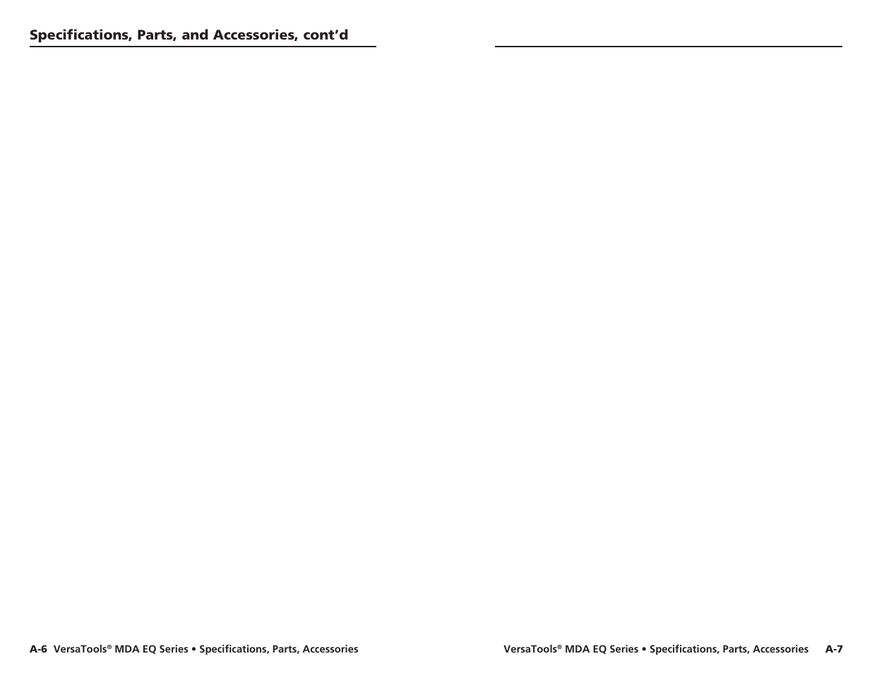 Specifications, parts, and accessories, cont’d | Extron Electronics MDA 4V EQ User’s Manual User Manual | Page 18 / 19