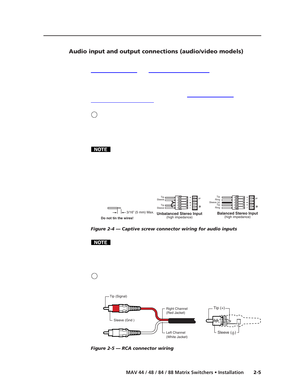 Extron Electronics MAV 44_48_84_88 Series User Guide User Manual | Page 21 / 88