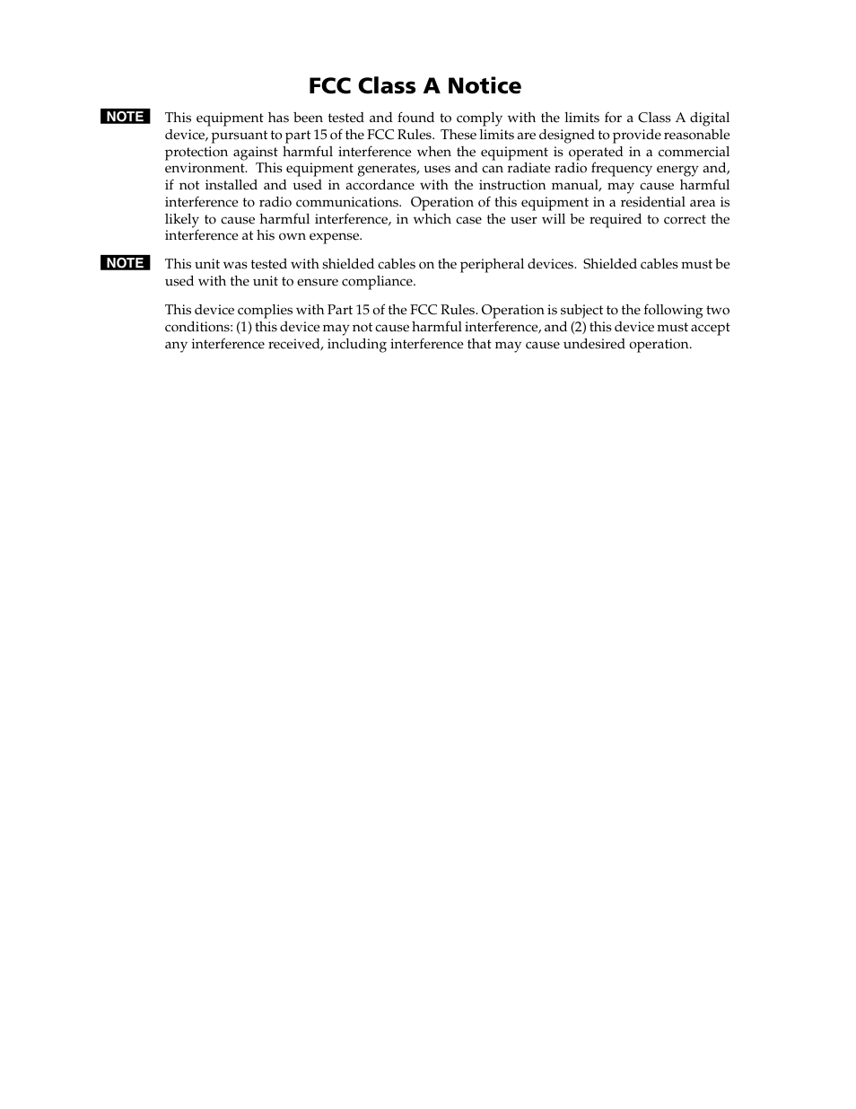 Fcc class a notice | Extron Electronics MAV 44_48_84_88 Series User Guide User Manual | Page 3 / 88