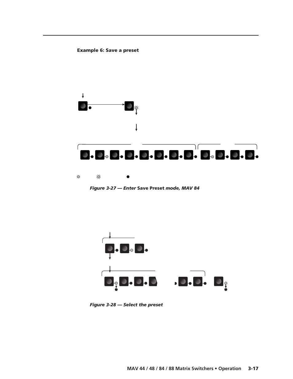 Example 6: save a preset, Figure 3-28 — select the preset | Extron Electronics MAV 44_48_84_88 Series User Guide User Manual | Page 41 / 88