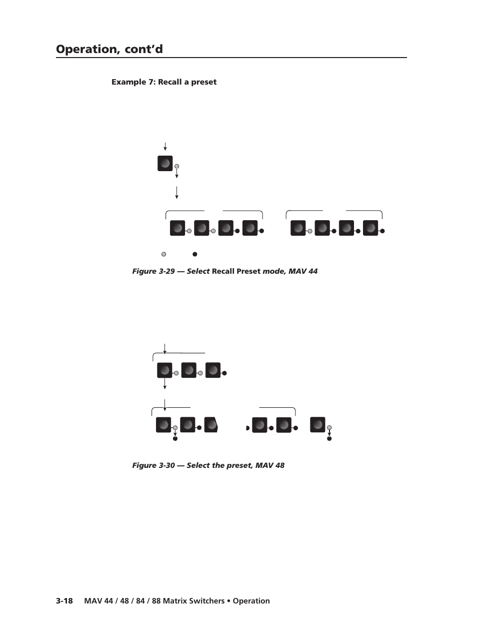 Example 7: recall a preset, Operation, cont’d | Extron Electronics MAV 44_48_84_88 Series User Guide User Manual | Page 42 / 88