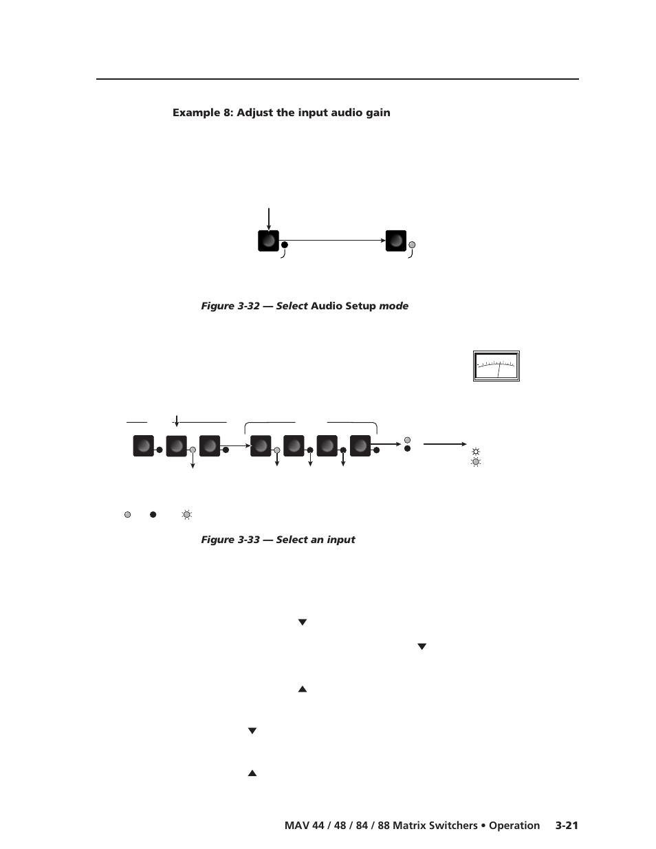 Example 8: adjust the input audio gain | Extron Electronics MAV 44_48_84_88 Series User Guide User Manual | Page 45 / 88