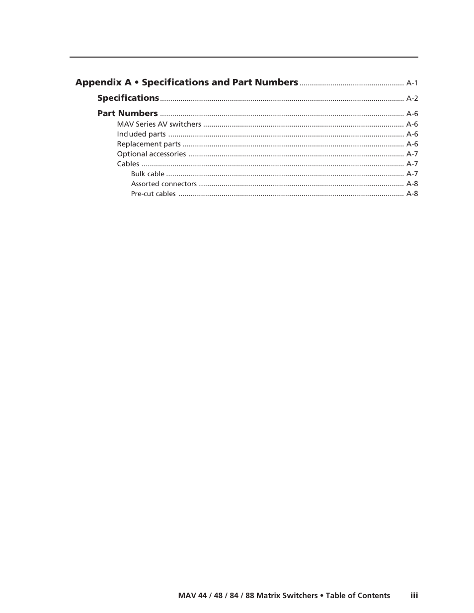 Extron Electronics MAV 44_48_84_88 Series User Guide User Manual | Page 9 / 88