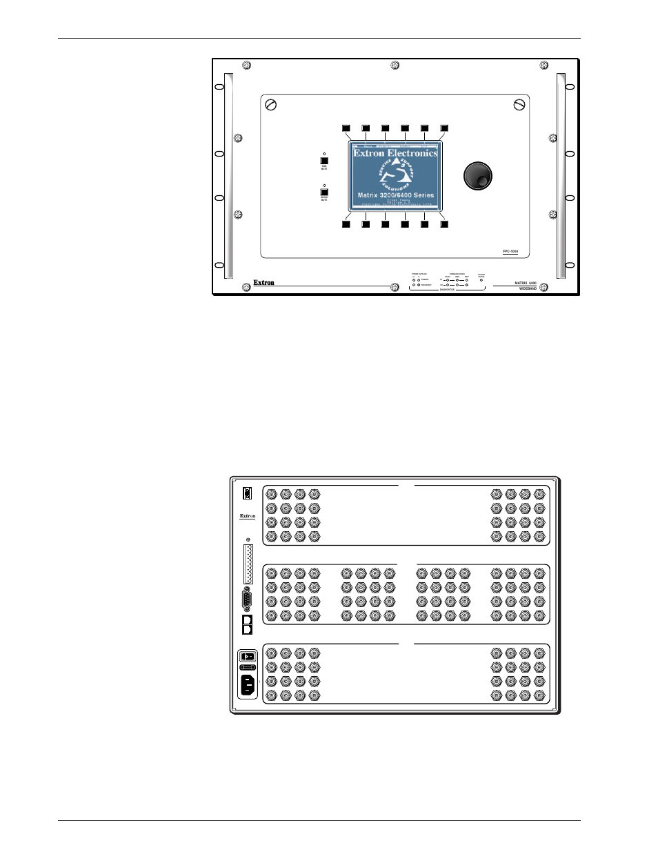 Matrix 6400 wideband video switcher (rear view) | Extron Electronics Matrix 3200 Series User Guide User Manual | Page 11 / 71