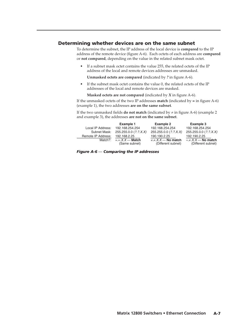 Determining whether devices are on the same subnet, Preliminar y | Extron Electronics Matrix 12800 Series User Guide User Manual | Page 128 / 137