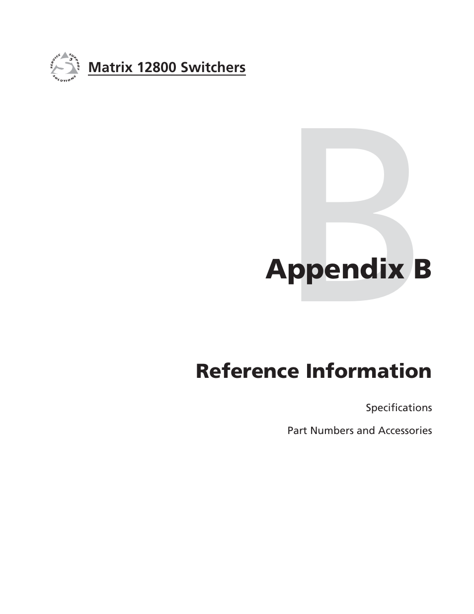 Appendix b • reference information, Appendix b • reference information | Extron Electronics Matrix 12800 Series User Guide User Manual | Page 130 / 137