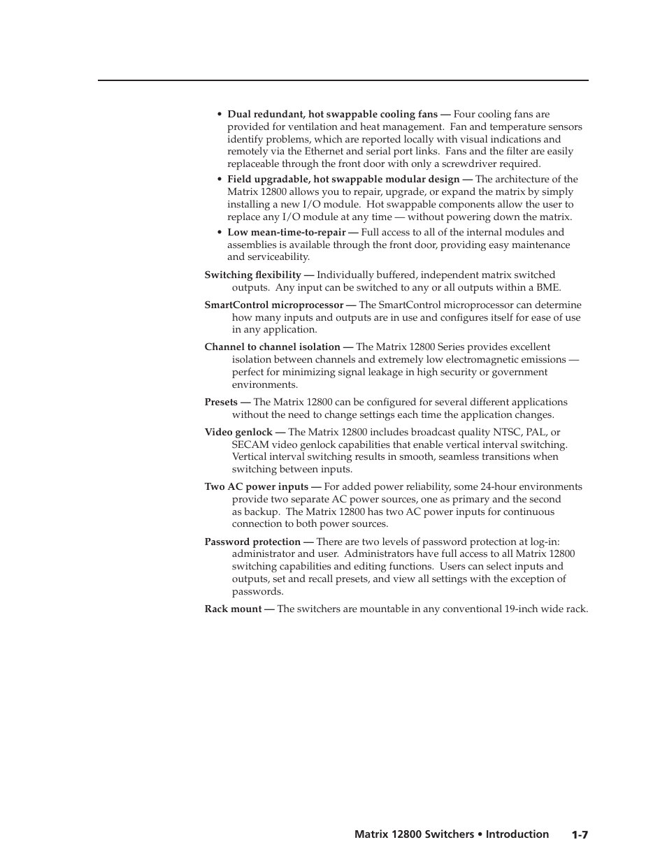 Preliminar y | Extron Electronics Matrix 12800 Series User Guide User Manual | Page 14 / 137