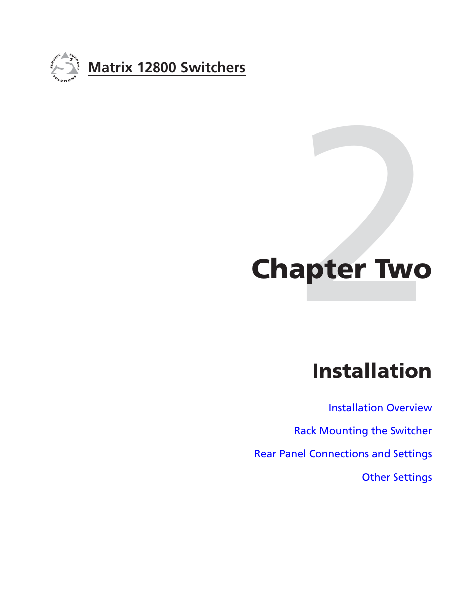 Chapter 2 • installation, Chapter two • installation | Extron Electronics Matrix 12800 Series User Guide User Manual | Page 16 / 137