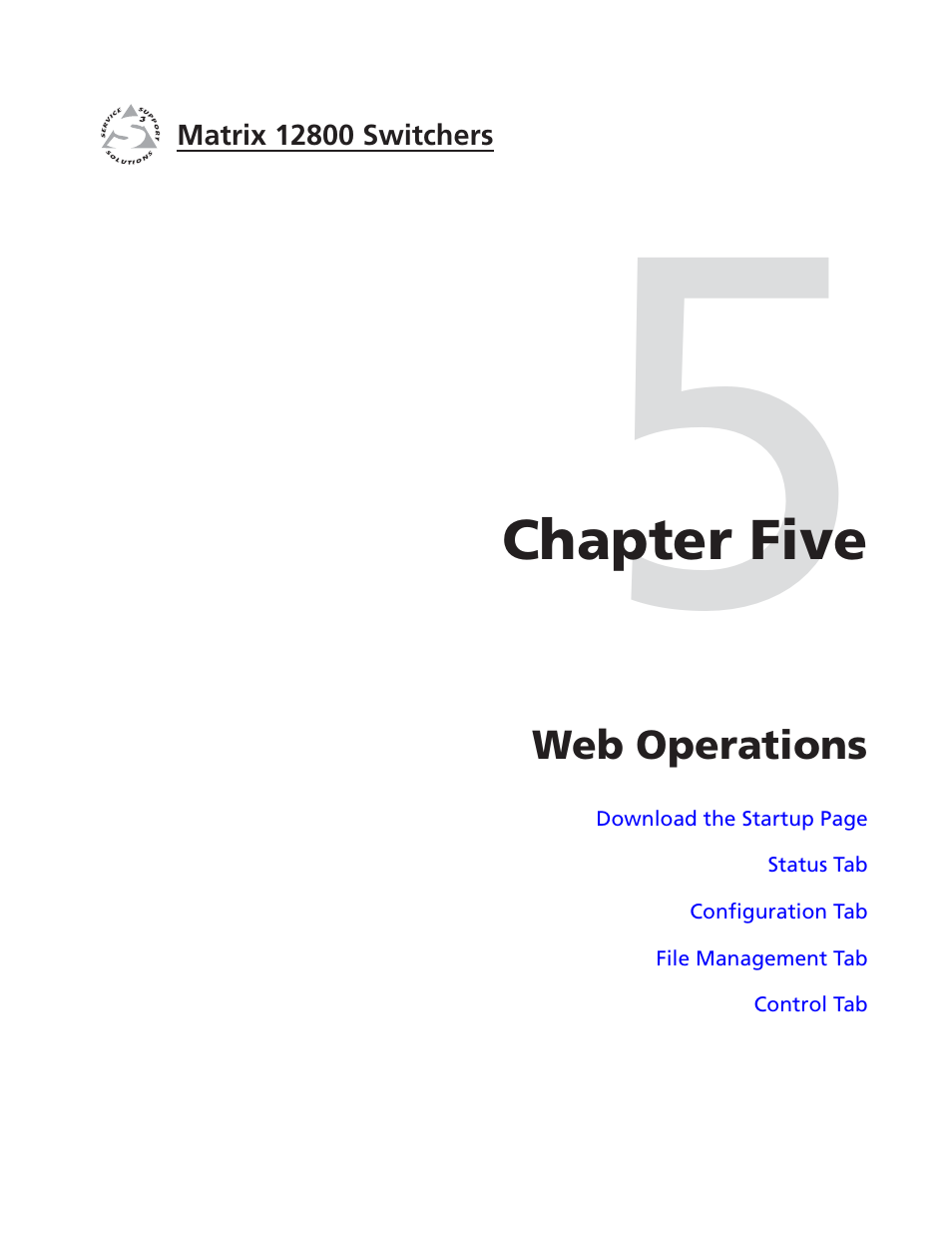 Chapter 5 • web operations, Chapter five • web operations | Extron Electronics Matrix 12800 Series User Guide User Manual | Page 84 / 137