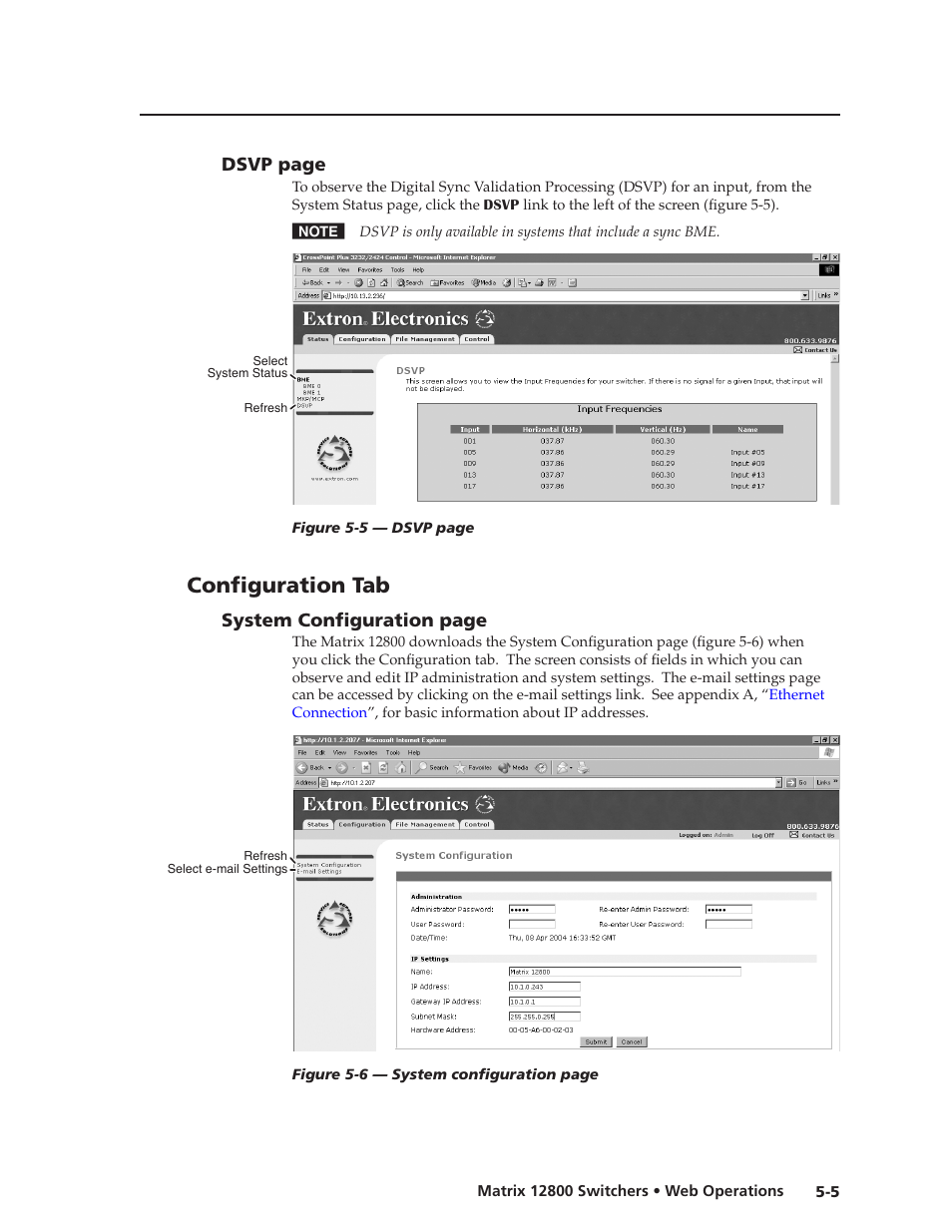 Configuration tab, Preliminar y | Extron Electronics Matrix 12800 Series User Guide User Manual | Page 88 / 137