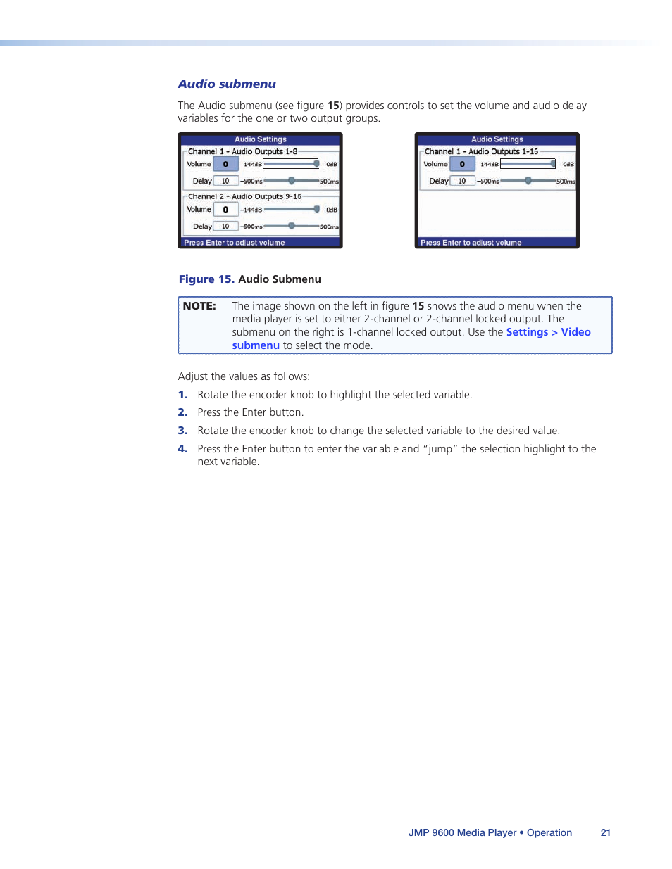 Extron Electronics JMP 9600 User Guide User Manual | Page 27 / 122