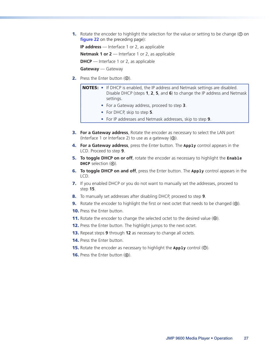 Extron Electronics JMP 9600 User Guide User Manual | Page 33 / 122