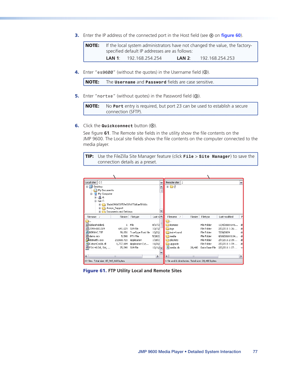 Extron Electronics JMP 9600 User Guide User Manual | Page 83 / 122