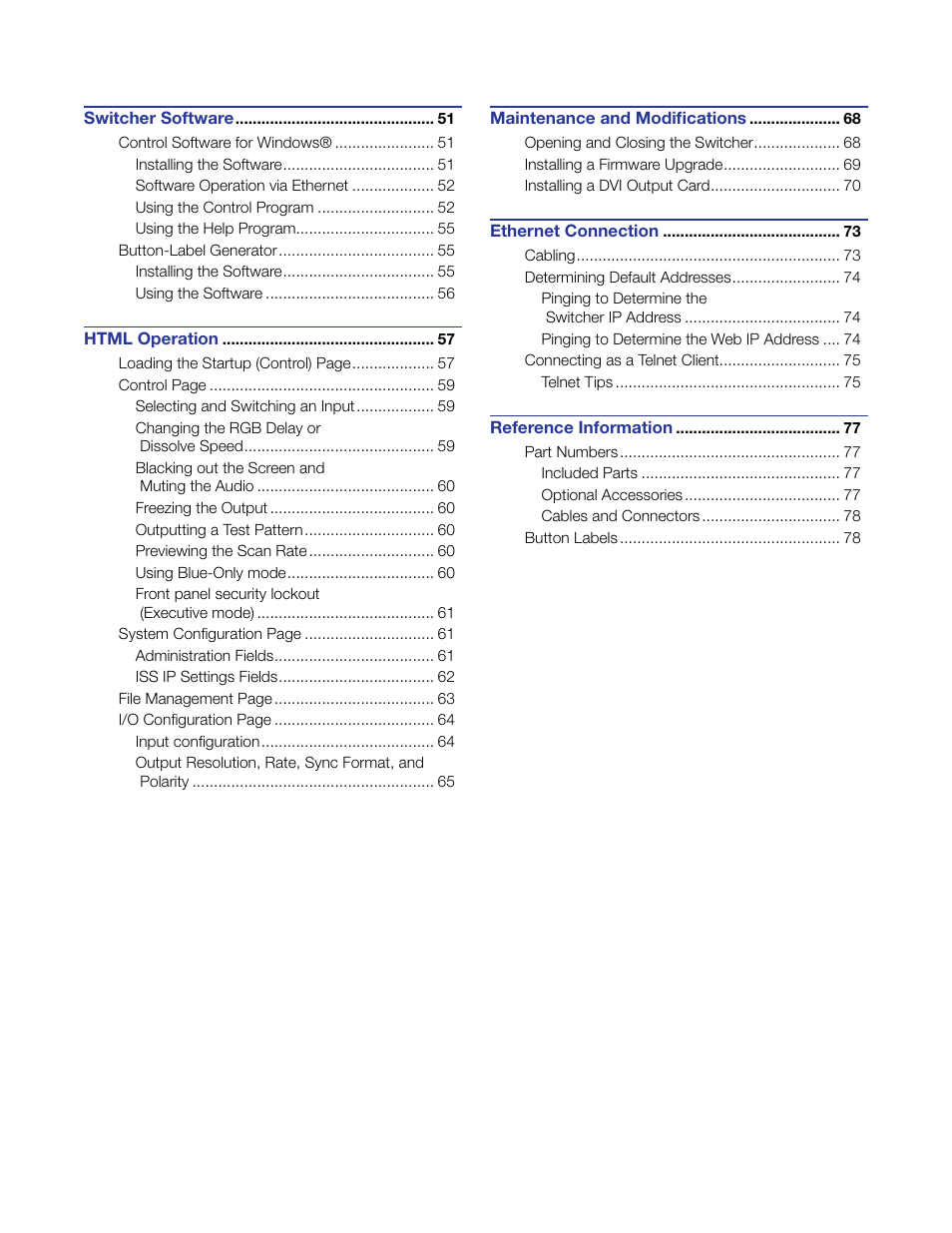 Extron Electronics ISS 408 User Manual | Page 6 / 86