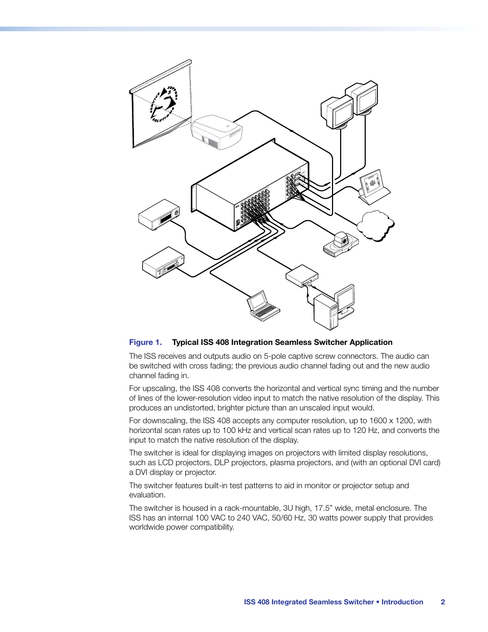 Features, Figure 1 | Extron Electronics ISS 408 User Manual | Page 8 / 86