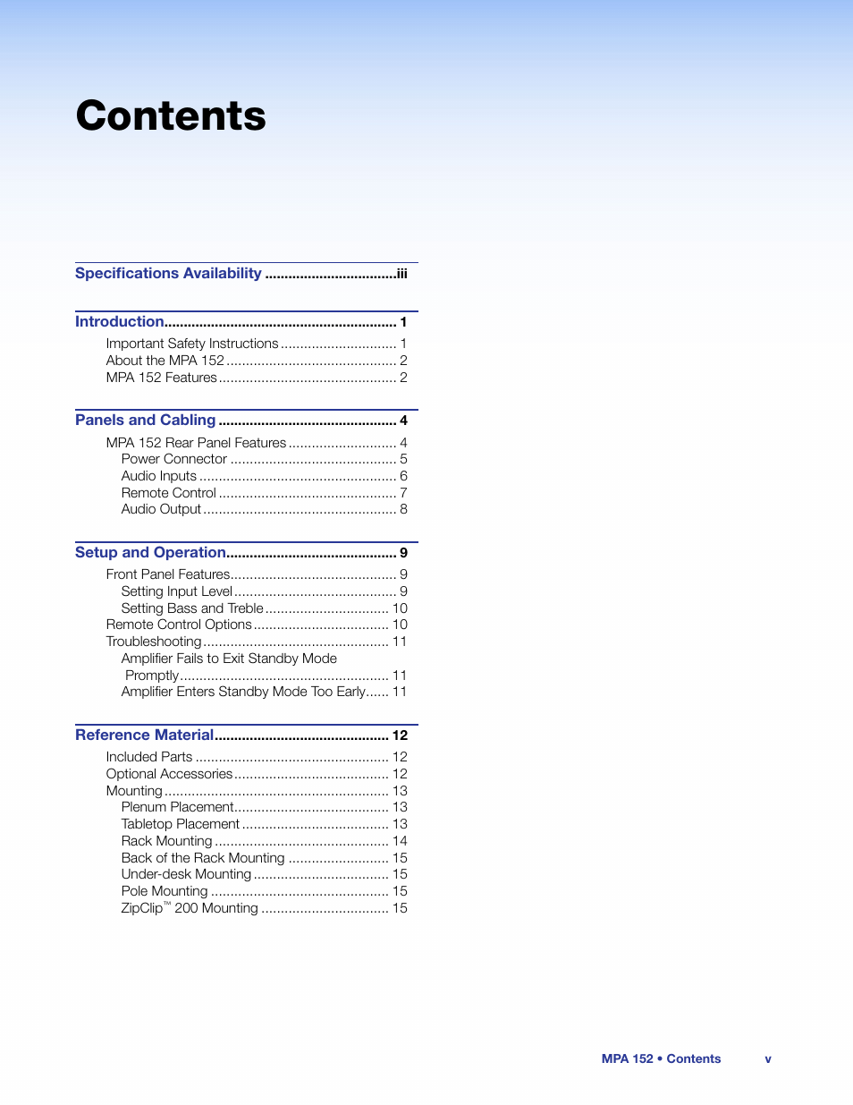 Extron Electronics MPA 152 User Guide User Manual | Page 5 / 22